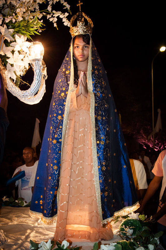Representação da imagem de Nossa Senhora do Rosário.