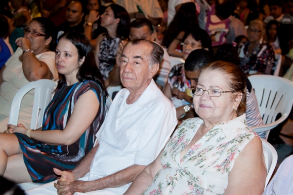 Dr. Carlos Ribeiro (centro). Quinto dia de novena de N. Sra. do Rosário.