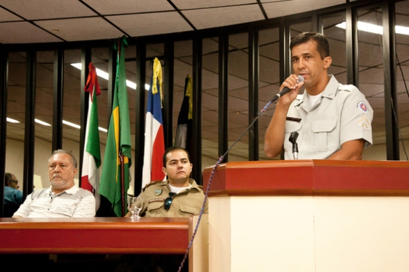 Soldado Antônio Fábio, instrutor do PROERD em Remanso.